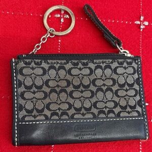 Coach Black and Gray Card Case
